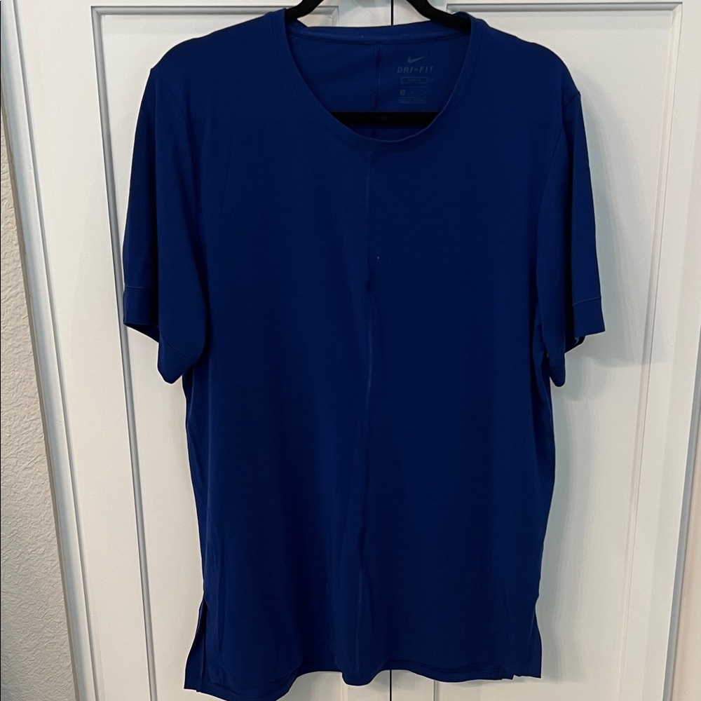 Nike Men's Dri-FIT Yoga Short Sleeve Tee - Deep Blue